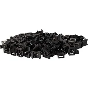 GTSE Paquete de 100 soportes de tornillos negros bridas_4