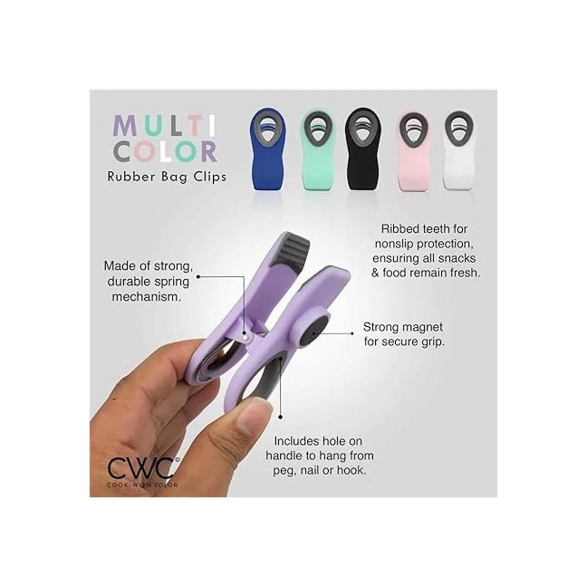 COOK WITH COLOR Juego de 8 clips para bolsas 2 clips_3