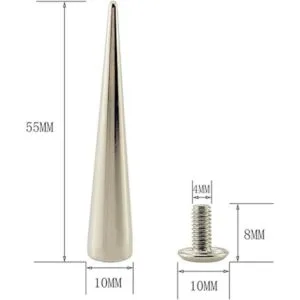 2.165 in sólido punk bala grandes espigas metal cuero_2