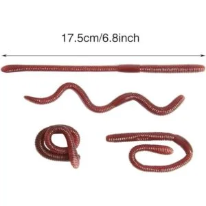 SBYURE 24 piezas de gusanos de tierra falsos de plástico_2