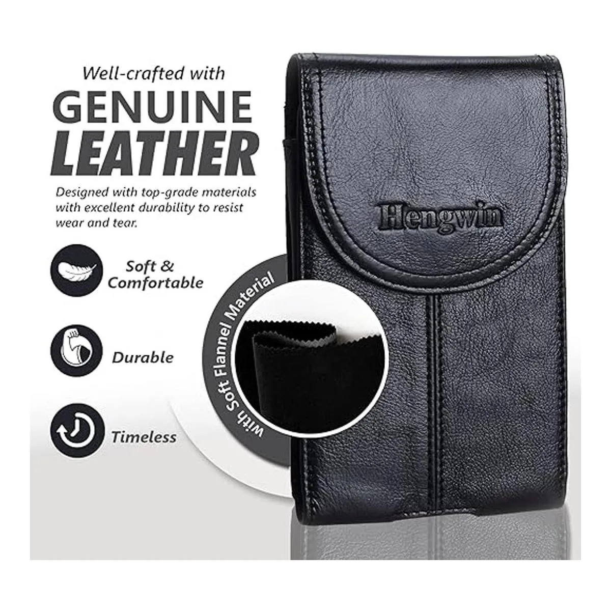 Hengwin Funda de cuero genuino para teléfono Samsung_2