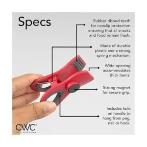 Cook with color Clips para bolsas con imán; clips para_3