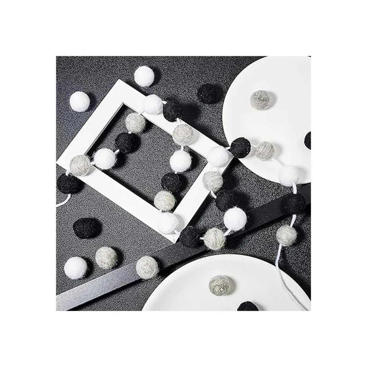 2 guirnaldas de bolas de fieltro de lana guirnalda de_4