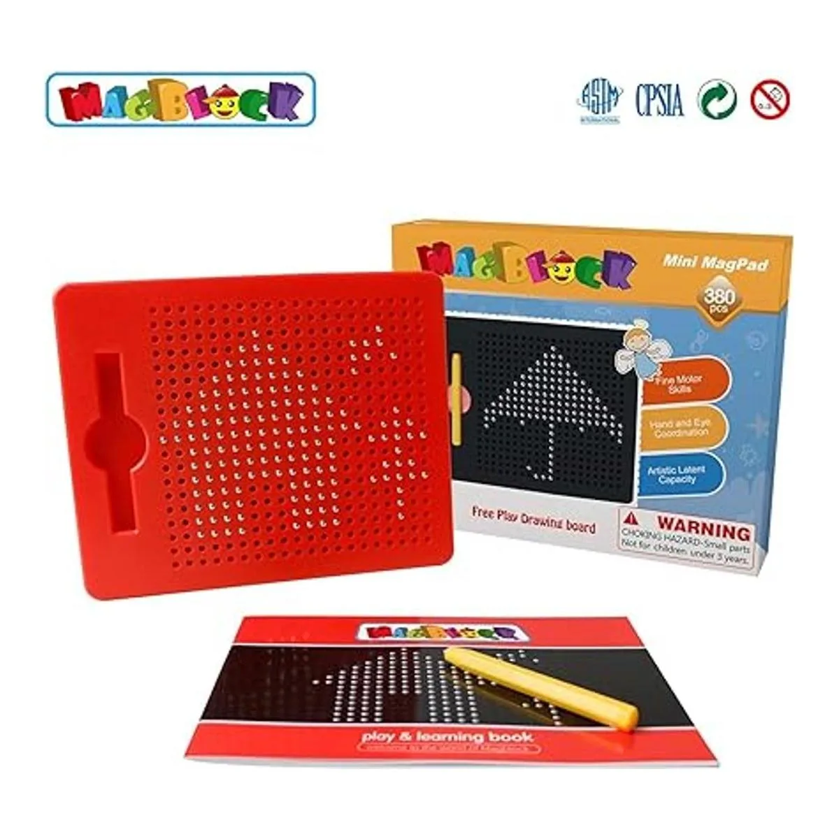 MAGBLOCK Tablero de dibujo magnético con lápiz magnético_2