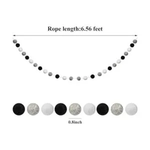 2 guirnaldas de bolas de fieltro de lana guirnalda de_2