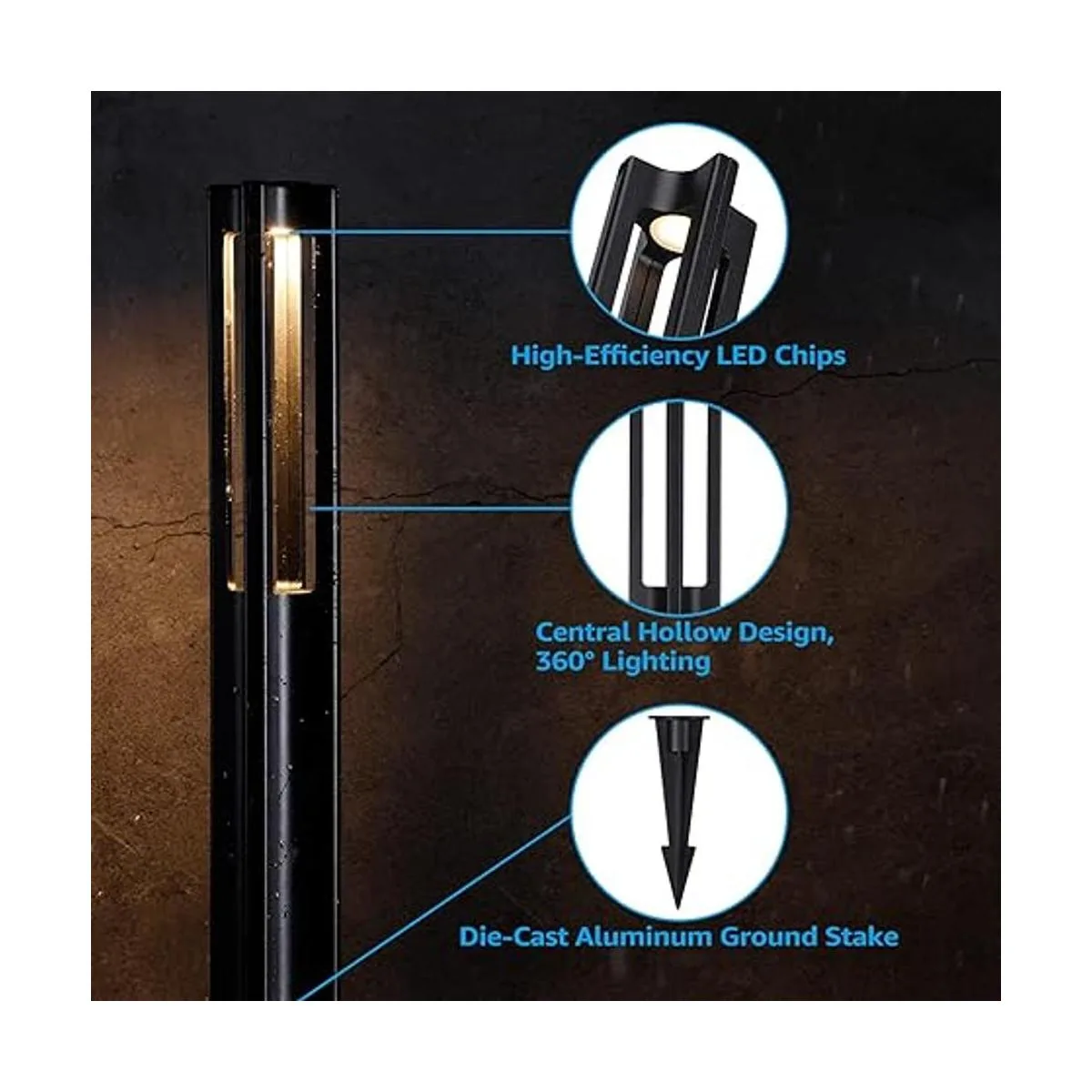 LEONLITE Luces de paisaje de bajo voltaje efectos de_4