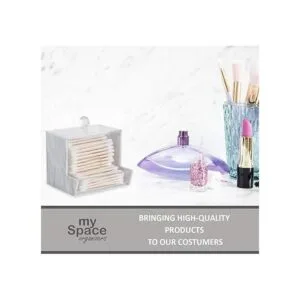 Soporte acrílico Qtip para hisopos de algodón de la marca