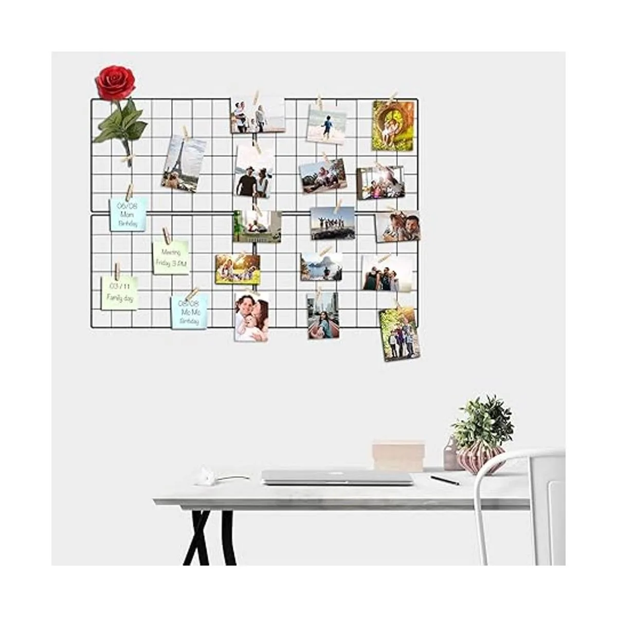 Kakivan Panel de rejilla de pared de alambre para