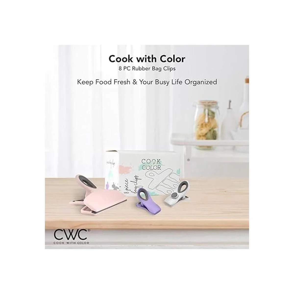 COOK WITH COLOR Juego de 8 clips para bolsas 2 clips_2