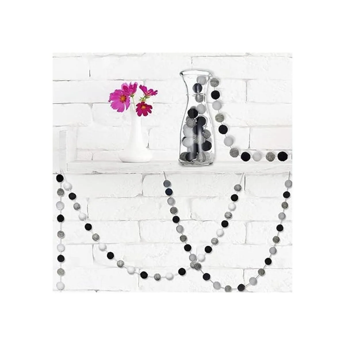 2 guirnaldas de bolas de fieltro de lana guirnalda de_6