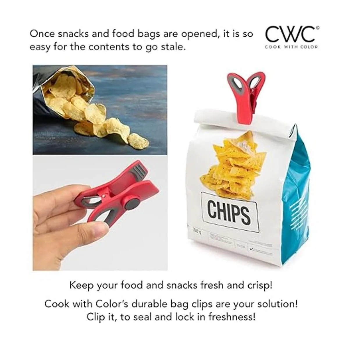 Cook with color Clips para bolsas con imán; clips para_4