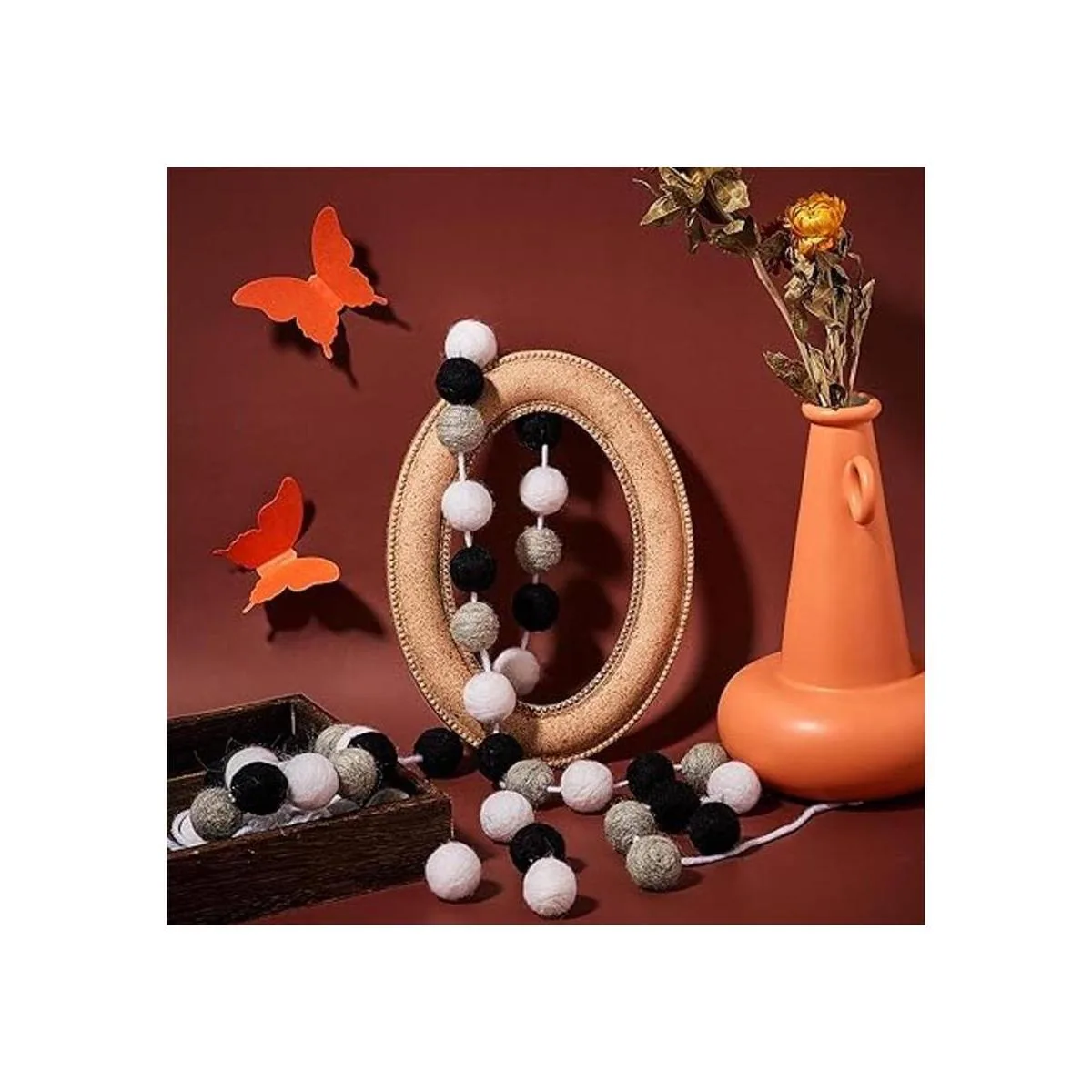 2 guirnaldas de bolas de fieltro de lana guirnalda de_5