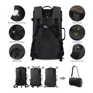 GFAVOR Mochila de viaje de 40 litros mochila de lona_4