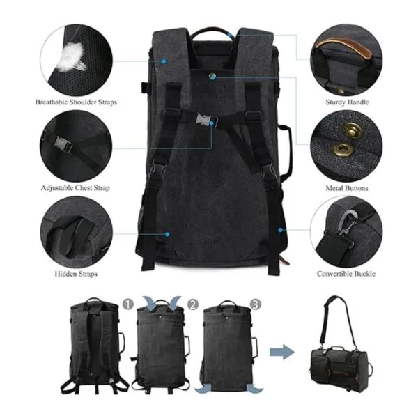 GFAVOR Mochila de viaje de 40 litros mochila de lona_4