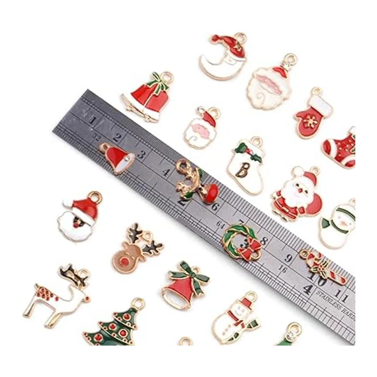 Colección de abalorios de Navidad 30 piezas de esmalte