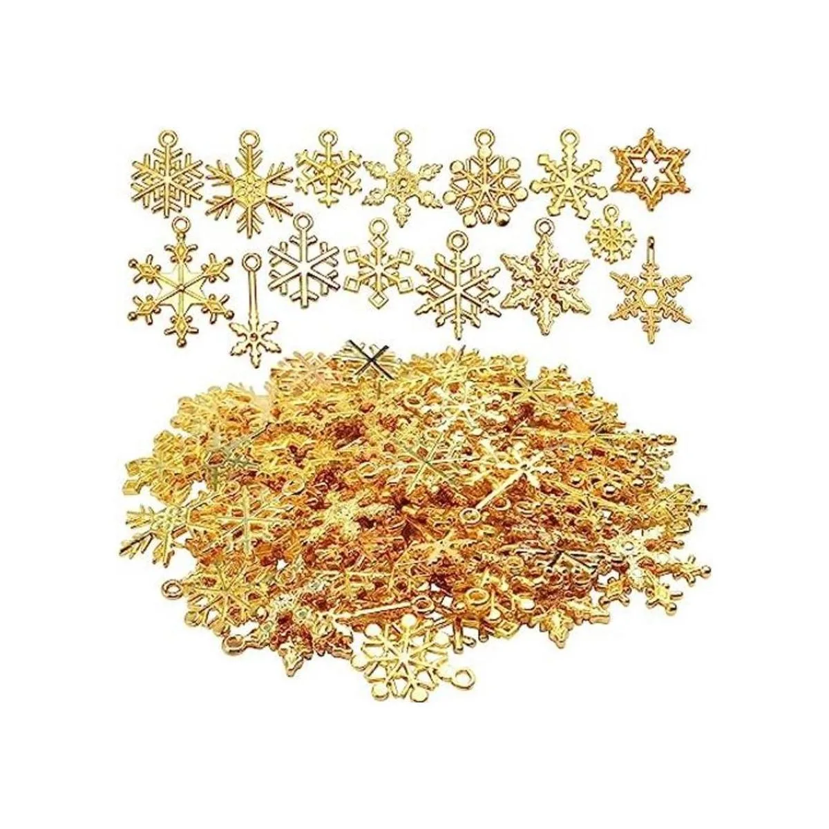 Encantos de copo de nieve de Navidad 3.53 oz alrededor