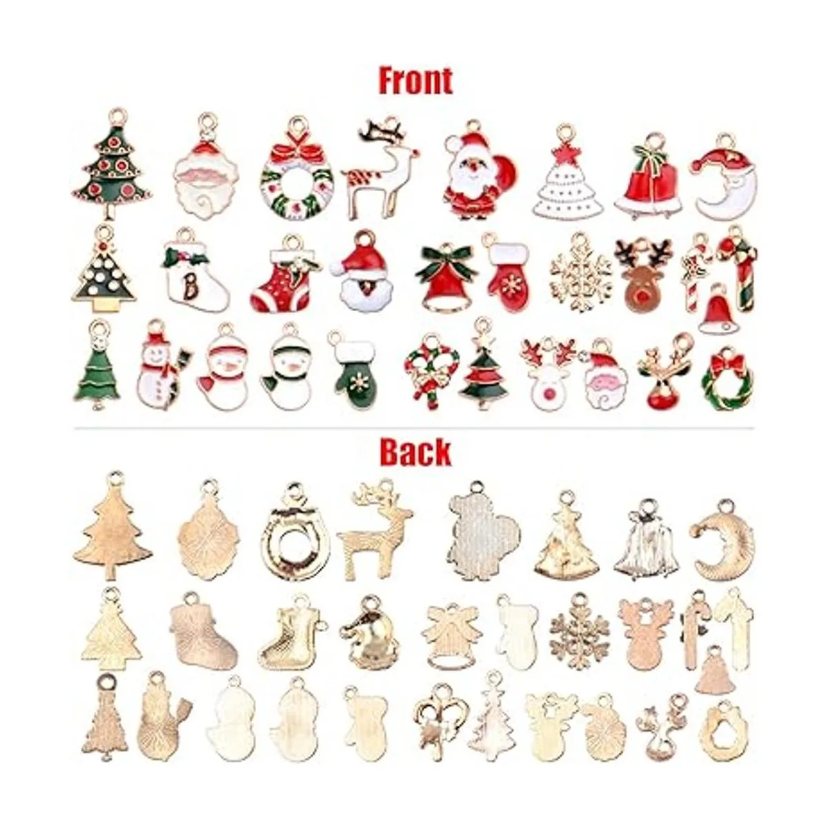 Colección de abalorios de Navidad 30 piezas de esmalte