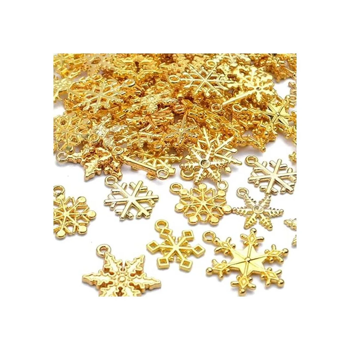 Encantos de copo de nieve de Navidad 3.53 oz alrededor