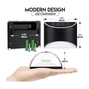 LeiDrail Luces solares de escalón para exteriores valla_2