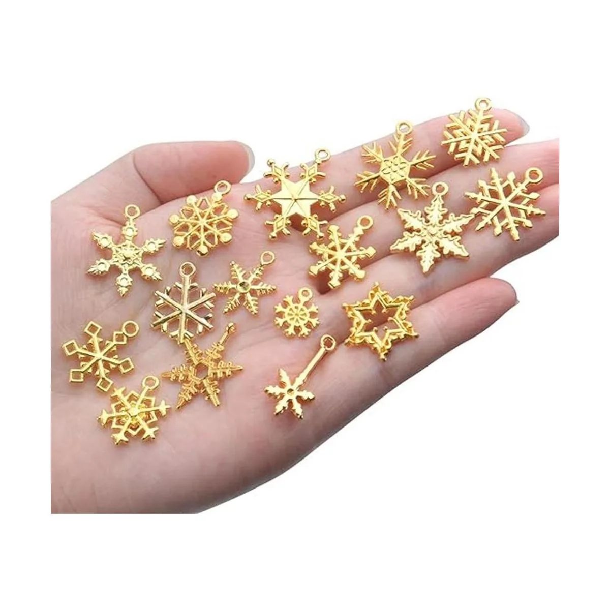 Encantos de copo de nieve de Navidad 3.53 oz alrededor