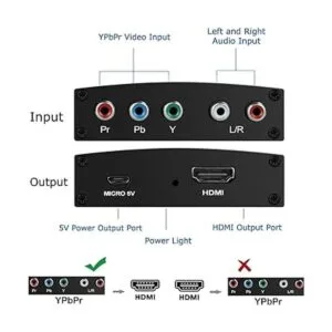 Adaptador de componente a HDMI cubierta YPbPr a HDMI_5