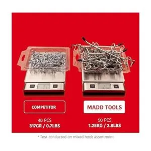 Ganchos de metal extra grueso de 14 para tablero de 60