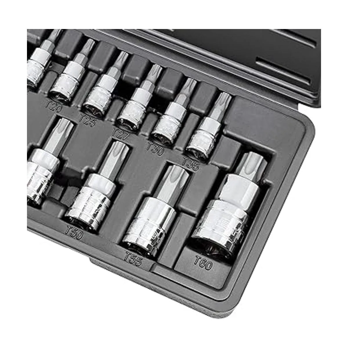 CARBYNE Torx Juego de enchufes de 14 piezas tamaños T8 a