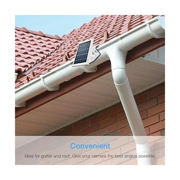 HOLACA Weatherproof Gutter Mount for Ring Solar Panel Wall_4