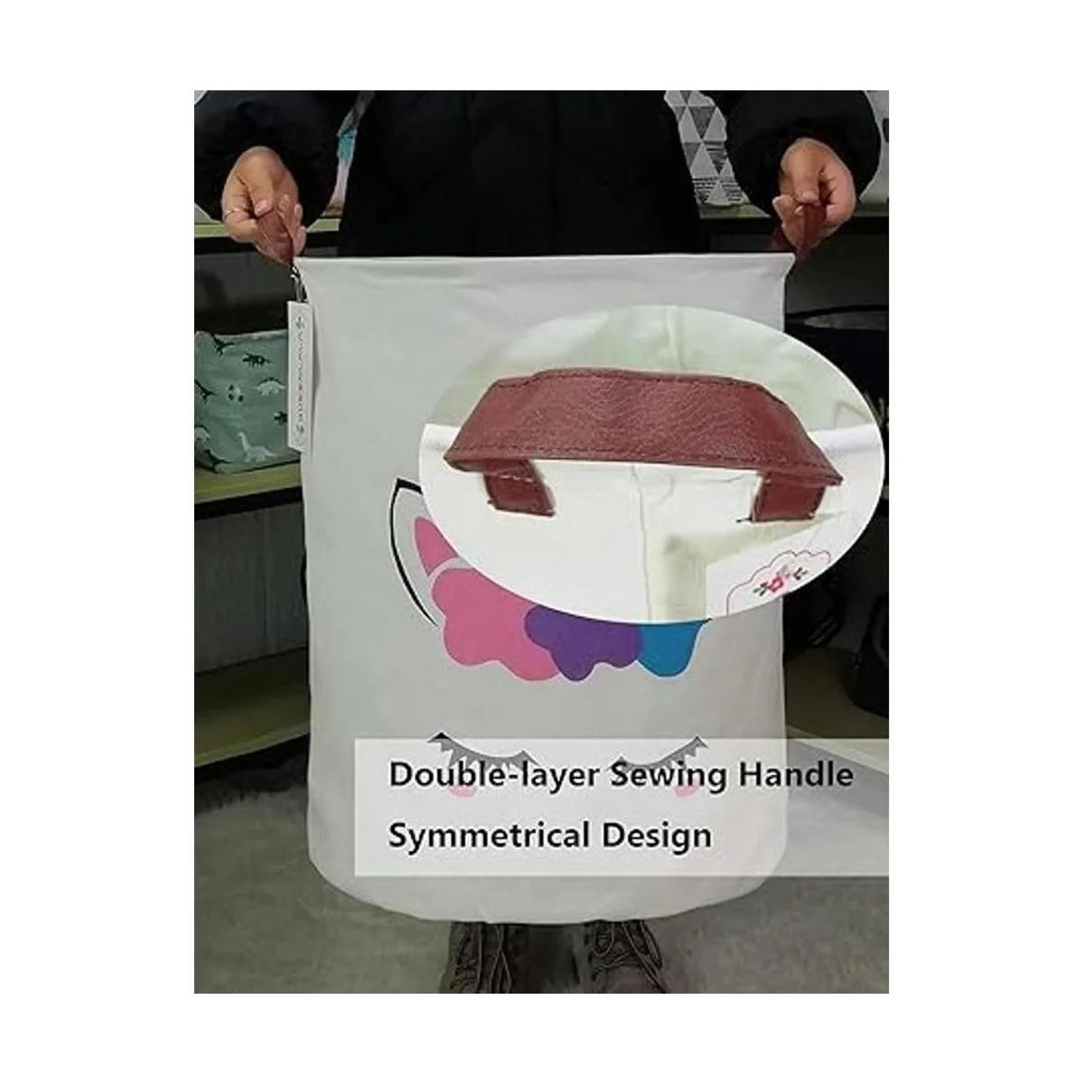 Cesta de almacenamiento grande de QUEENLALA plegable y_6