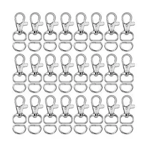 SANNIX 120 Pcs Keychain Clip Hooks with D Ring Include