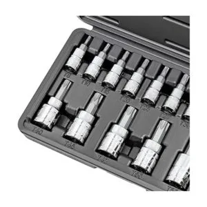 CARBYNE Torx Juego de enchufes de 14 piezas tamaños T8 a