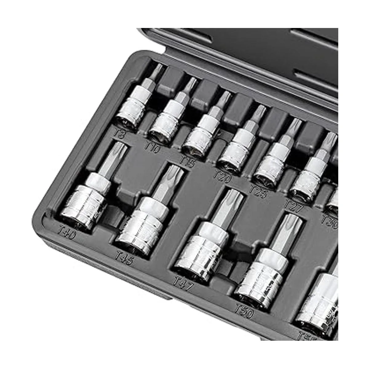 CARBYNE Torx Juego de enchufes de 14 piezas tamaños T8 a