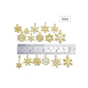 Encantos de copo de nieve de Navidad 3.53 oz alrededor