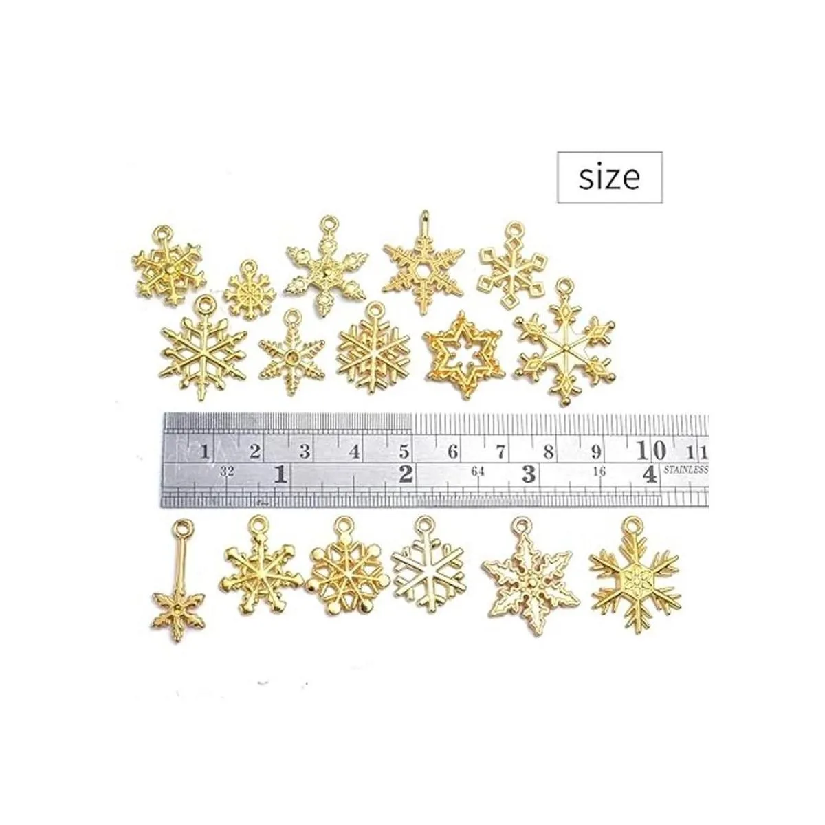 Encantos de copo de nieve de Navidad 3.53 oz alrededor