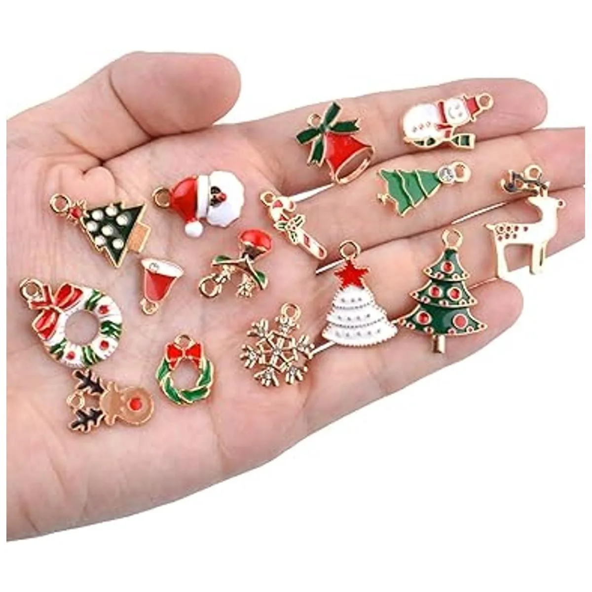 Colección de abalorios de Navidad 30 piezas de esmalte