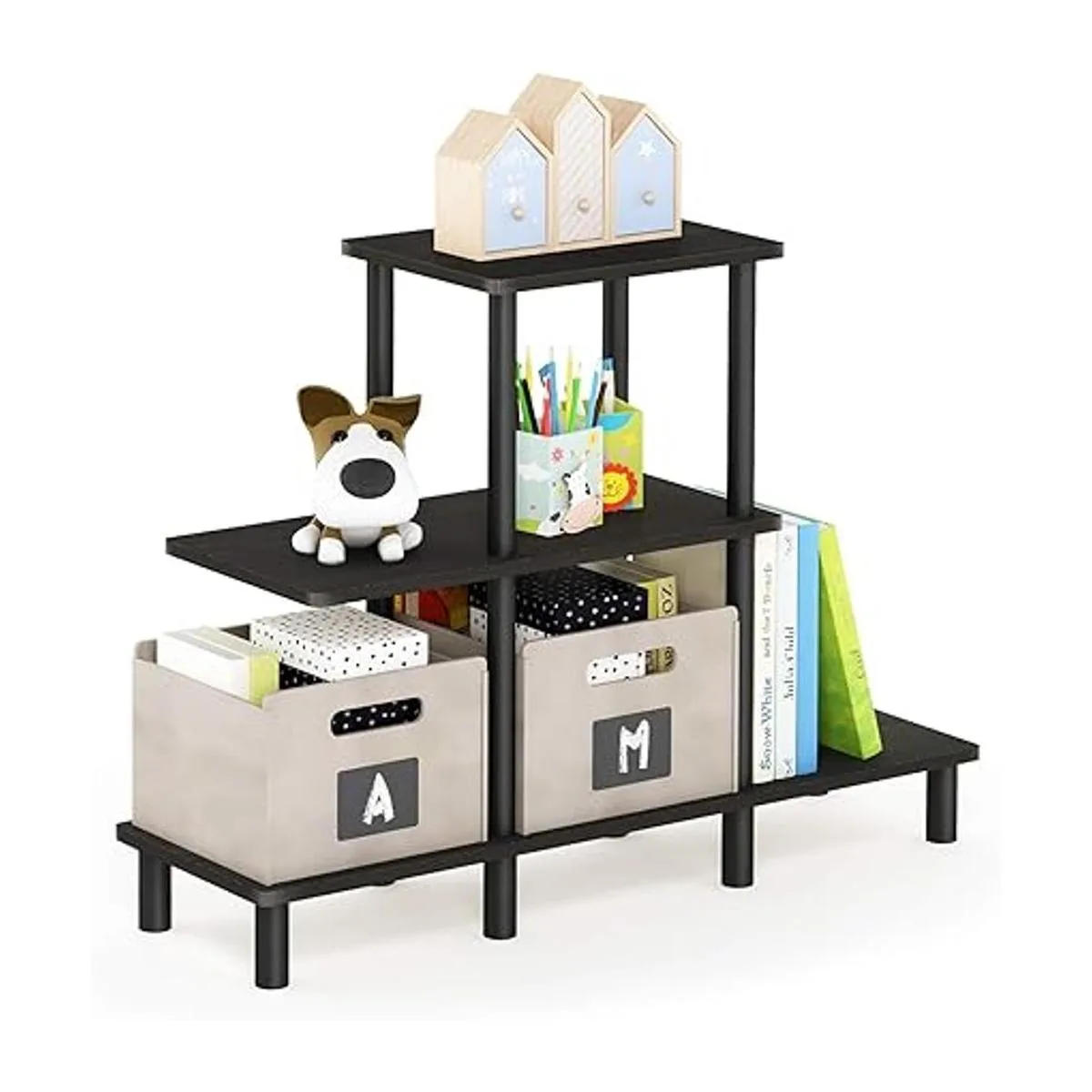 FURINNO TurnNTube 3Tier Design Display Rack EspressoBlack_6