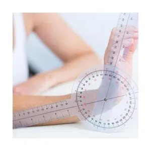 Goniómetro de 12 pulgadas 360 grados plástico.