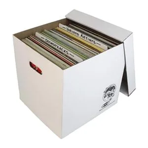 12 Vinyl Record Storage Box Sturdy Cardboard with_3
