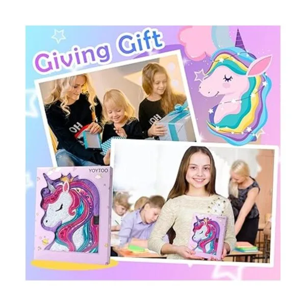 Diario de unicornio para niñas con candado y llaves_4