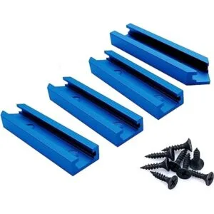 Guía en T con tornillos de madera Perfil de corte doble