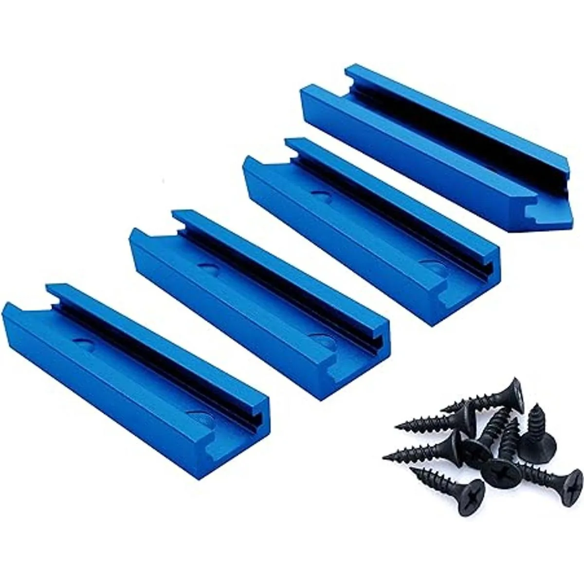 Guía en T con tornillos de madera Perfil de corte doble