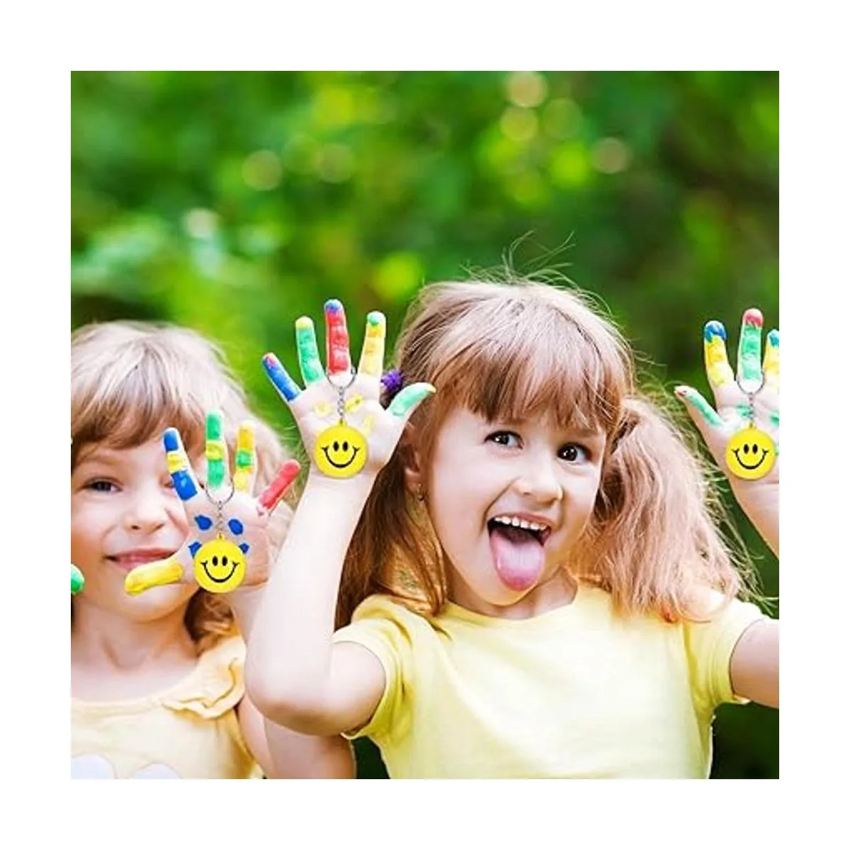 Paquete de 20 bolas amarillas divertidas de sonrisa para_3