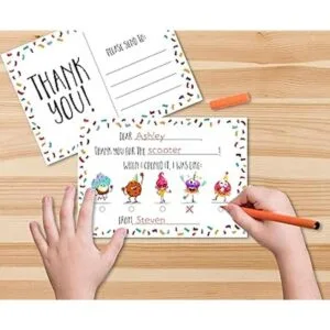 Tarjetas postales de agradecimiento en blanco para niños_5