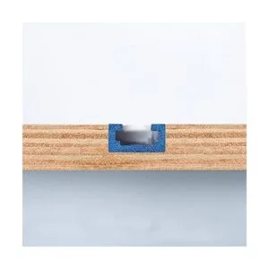 Guía en T con tornillos de madera Perfil de corte doble