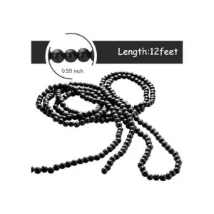 Guirnalda de cuentas de madera de Navidad guirnalda de