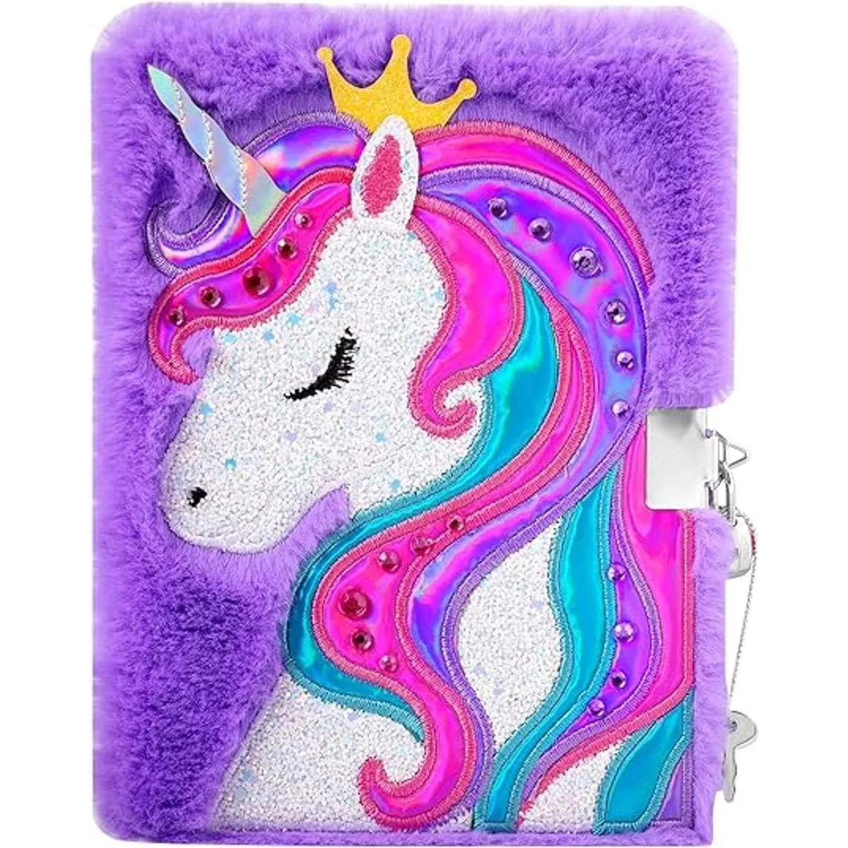 Diario de unicornio para niñas con candado y llaves_1
