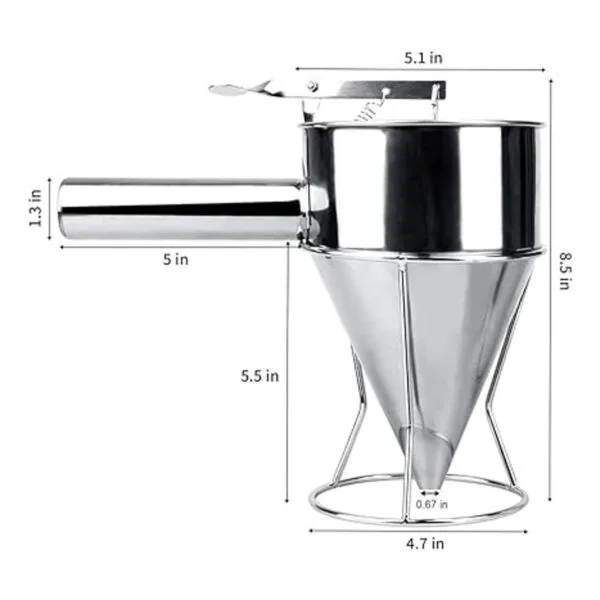 MyLifeUNIT Dispensador de masa para panqueques de acero_5