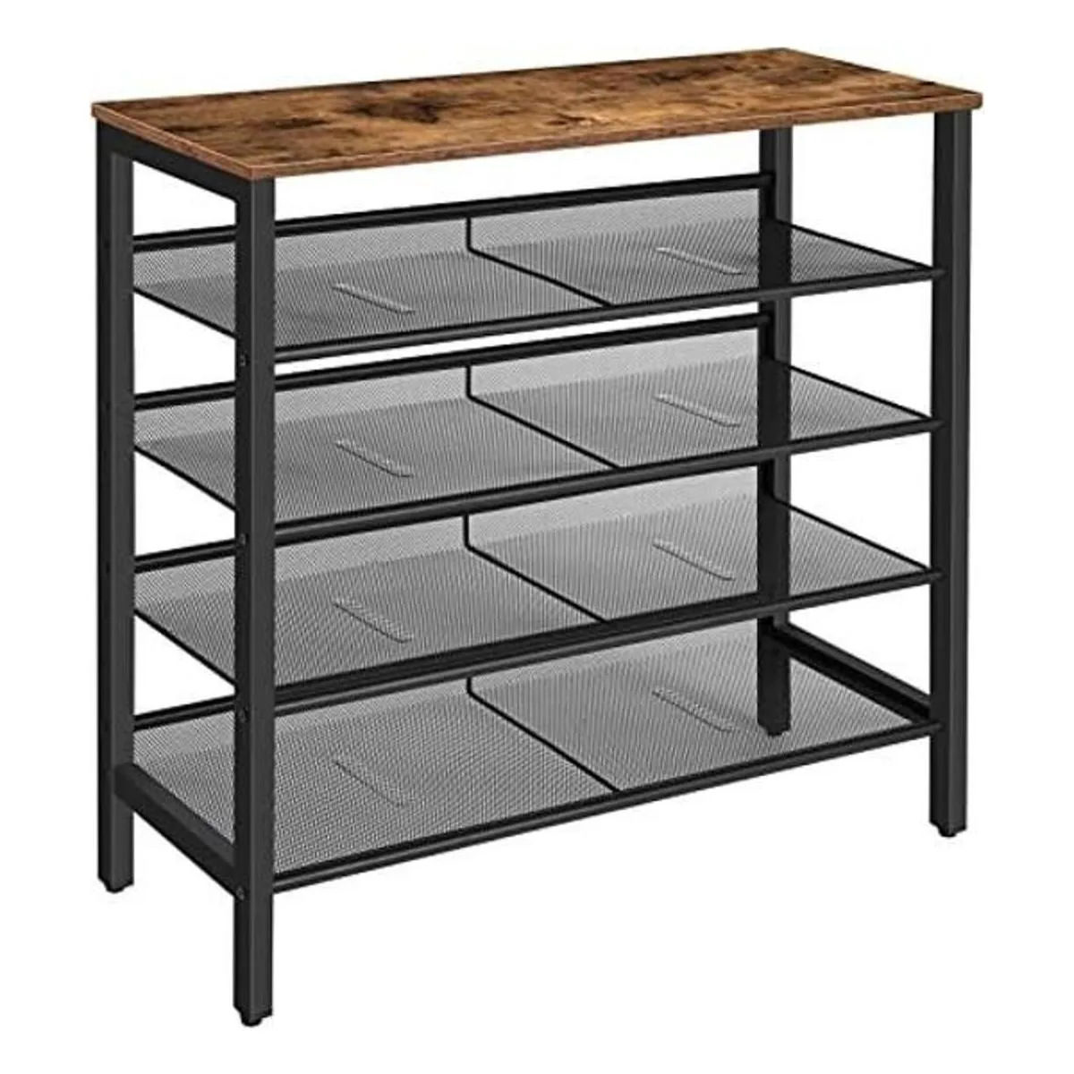 HOOBRO Zapatero de 5 niveles con estante para 16 pares