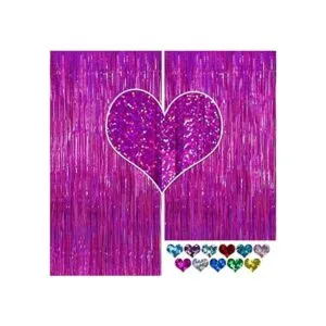 Cortina metálica con franjas de aluminio de telón de fondo_1