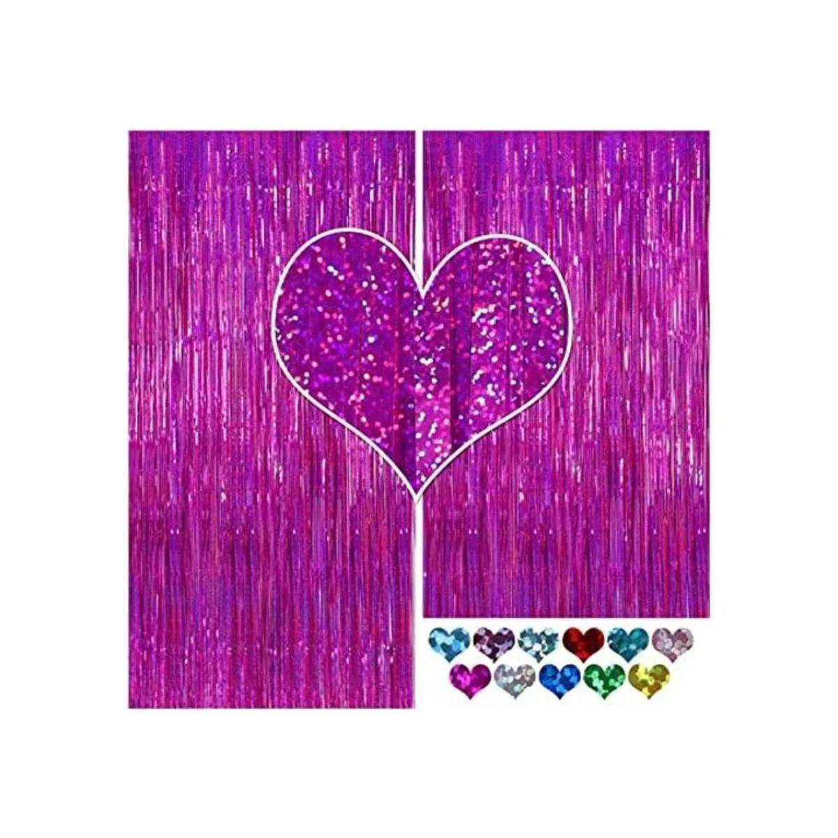 Cortina metálica con franjas de aluminio de telón de fondo_1